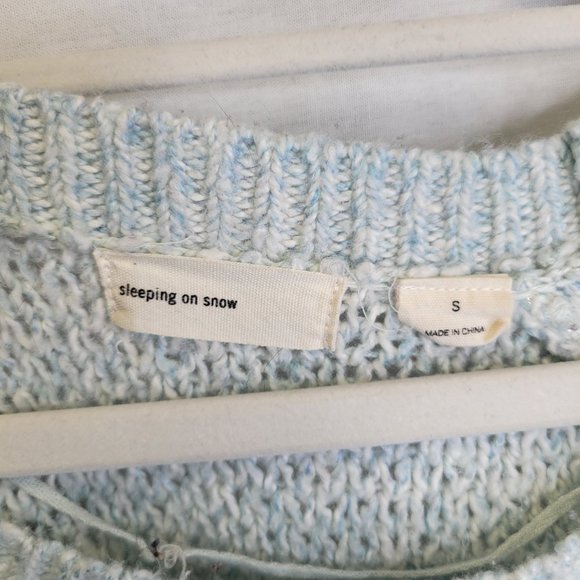 Anthropologie Sleeping On Snow Women's Small Sweater Blue Jewels Knit - Picture 6 of 8